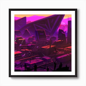 Futuristic City 2 Art Print