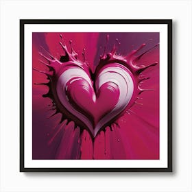 Heart Splash 1 Art Print