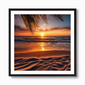 Sunset On The Beach 275 Art Print