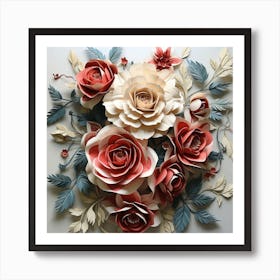 Paper Roses 1 Art Print