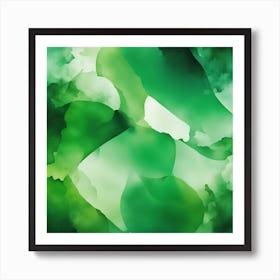 Abstract Minimalist Painting That Represents Duality, Mix Between Watercolor And Oil Paint, In Shade (14) Art Print