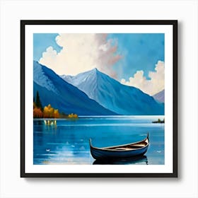 Boat On The Lake Art Print