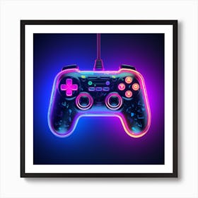 Psokal01 Neon Style Gamind Pad 482cade1 2ce9 457f Bbf3 E385a82247a2 Art Print