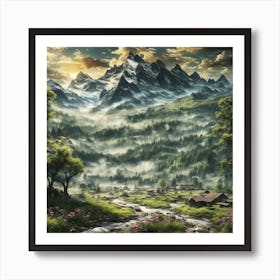 Mountain Valley Art Print