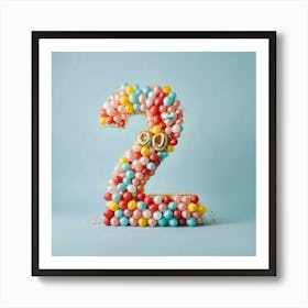 Balloon Number Two 2 Art Print