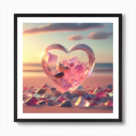 Heart Shaped Glass Art Print