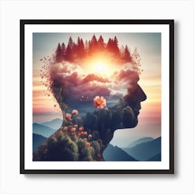 Man'S Head concept art Art Print