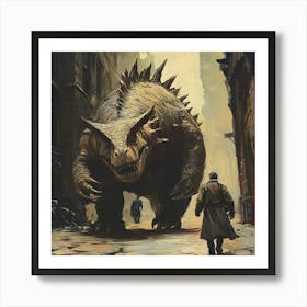 Stegosauroid Dinosaur in Fantasy Setting Art Print