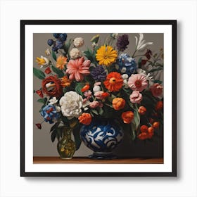 Wall Art Painting Flowers (the lost flower pot ) Art Print