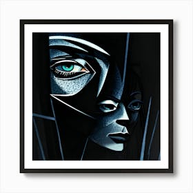 Woman With Blue Eyes Art Print