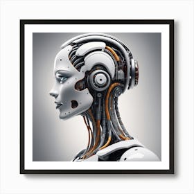 Portrait Of A Female Robot 6 Art Print