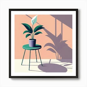 Plant On A Table 2 Art Print