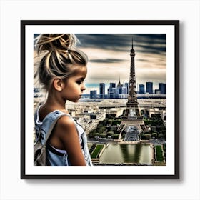 Little Girl In Paris Art Print