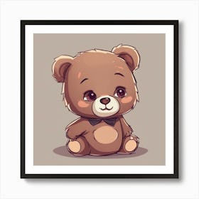 Cute Teddy Bear Art Print