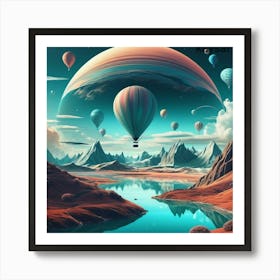 Hot Air Balloons In The Sky 1 Art Print