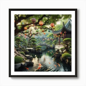 Chinese garden Art Print