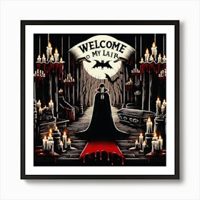 Happy halloween Illustration Spooky Horror devi background7 (11) Art Print