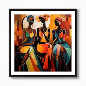 Three African Women 8 Art Print