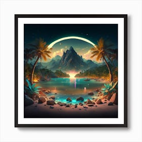 Tropical Landscape Art Print