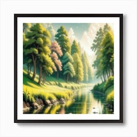 Landscape Painting 205 Art Print