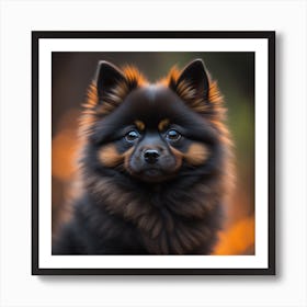 Pomeranian Orange Spark Art Print