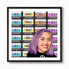 Miley Tapes  Art Print