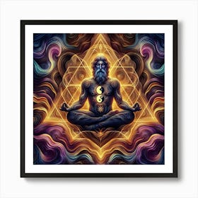 Yogi In Meditation Art Print