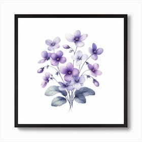 Flowers of Violet 2 Art Print