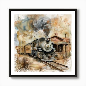 Vintage Steam Train 12 Art Print