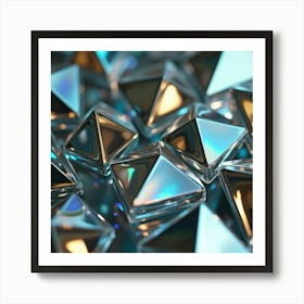 Mirrored Pyramids art print Art Print