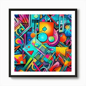 Abstract Psychedelic Background Art Print