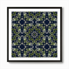 Abstract geometrical pattern with hand drawn decorative elements 8 Art Print