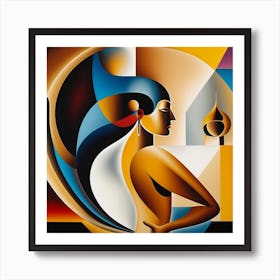 Egyptian Woman abstract Art Print
