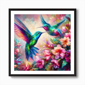 Hummingbirds Art Print