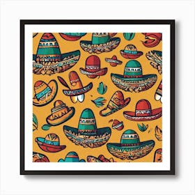 Mexican Hats 6 Art Print