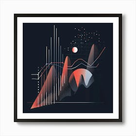 A Stock Market Graph Minimal Illustration 1718663826 4 Art Print