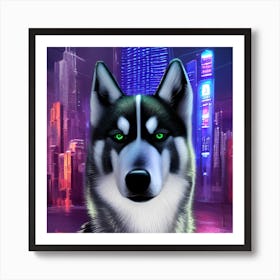 Futuristic Dog Art Print