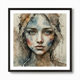 Watercolor Of A Woman 44 Art Print