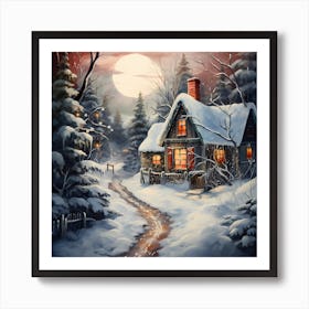 Christmas Canvas of Colour Art Print