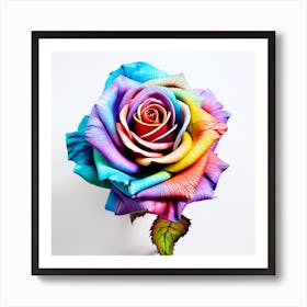 Rainbow Rose 1 Art Print