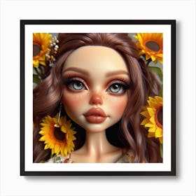 Sunflower Girl 1 Art Print