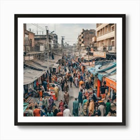 Stockcake Bustling Market Scene 1719975040 1 Art Print