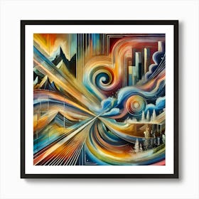 Timeless Landscapes - An Abstract Journey Art Print