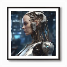 Cyborg Woman 65 Art Print