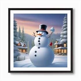 FROSTY THE SNOWMAN Art Print