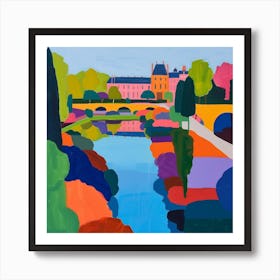 Colourful Gardens Palace Of Fontainebleau Gardens France 3 Art Print