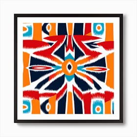 Ikat Pattern Art Art Print