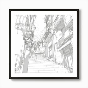 Street Alley Building City Town Art Print