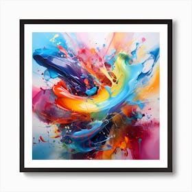 Chromatic Reverie: Abstract Art Mélange Art Print