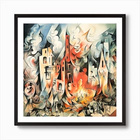 After the air-raid 2 Art Print